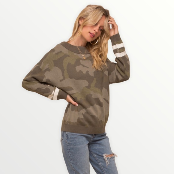 CAMO LOOSE FIT SWEATER - Picture 3 of 3